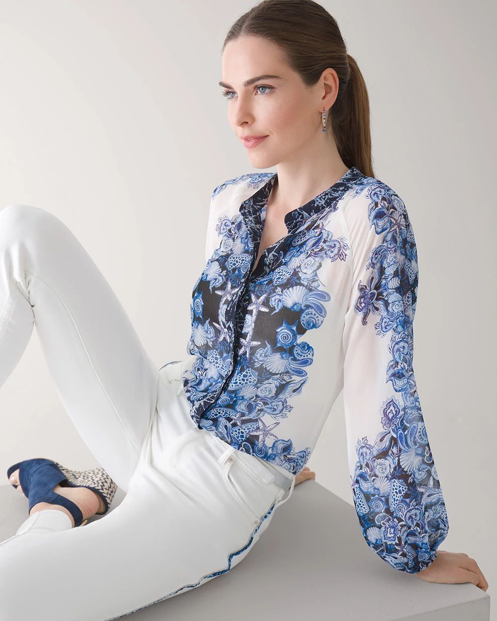 Long Sleeve Floral Soft Shirt