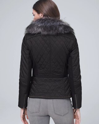 Puffer Jacket with Removable Faux Fur Collar