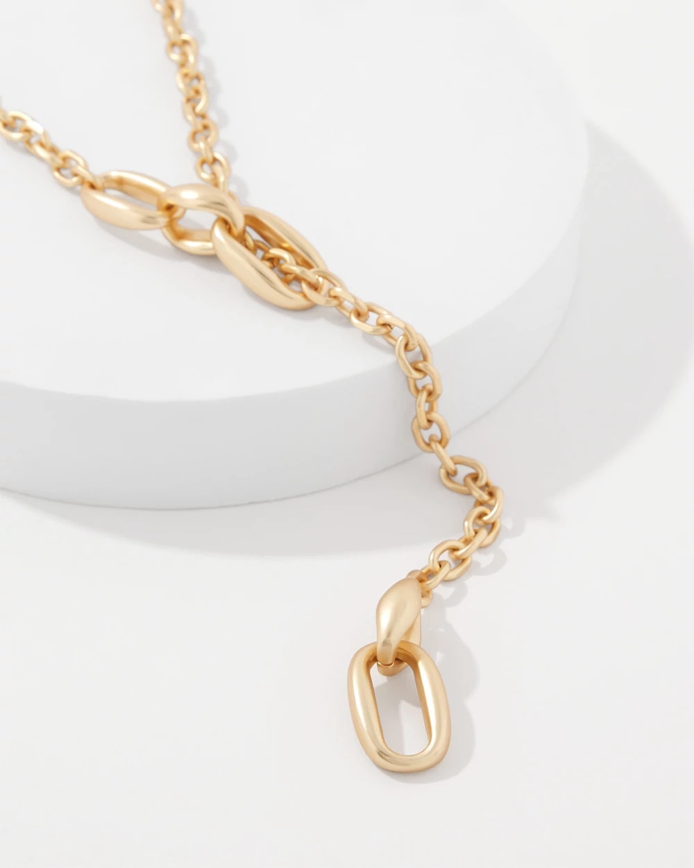 Pillowy Links Adjustable Y-Necklace