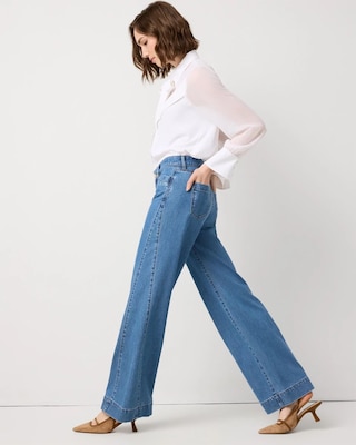 Mid-Rise Wide Leg Jean click to view larger image.