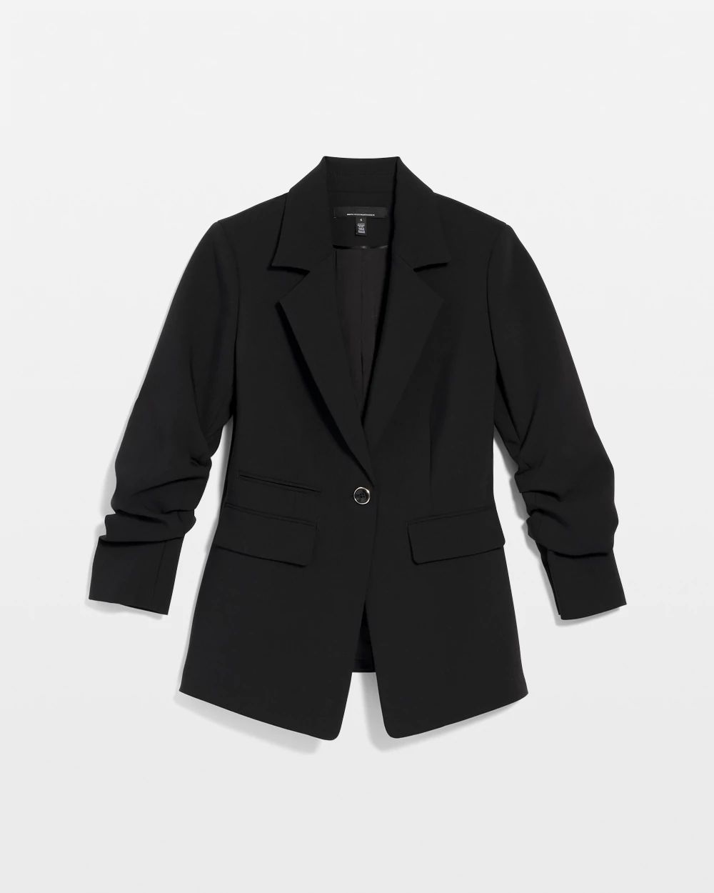 Ruched Sleeve Blazer