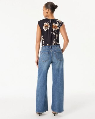 Petite High-Rise Wide Leg Jeans click to view larger image.