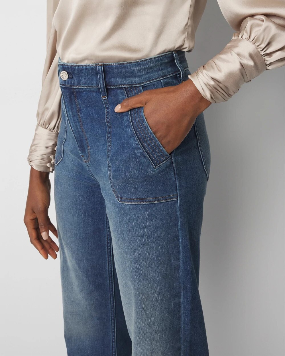 Extra High-Rise Novelty Pocket Trouser Jean | White House Black Market