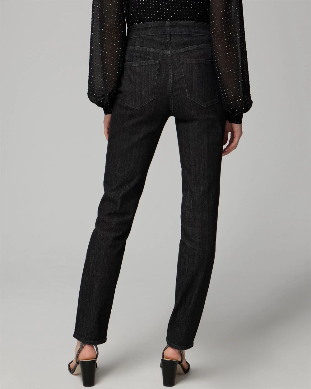 High Rise Novelty Button Slim Ankle Jeans