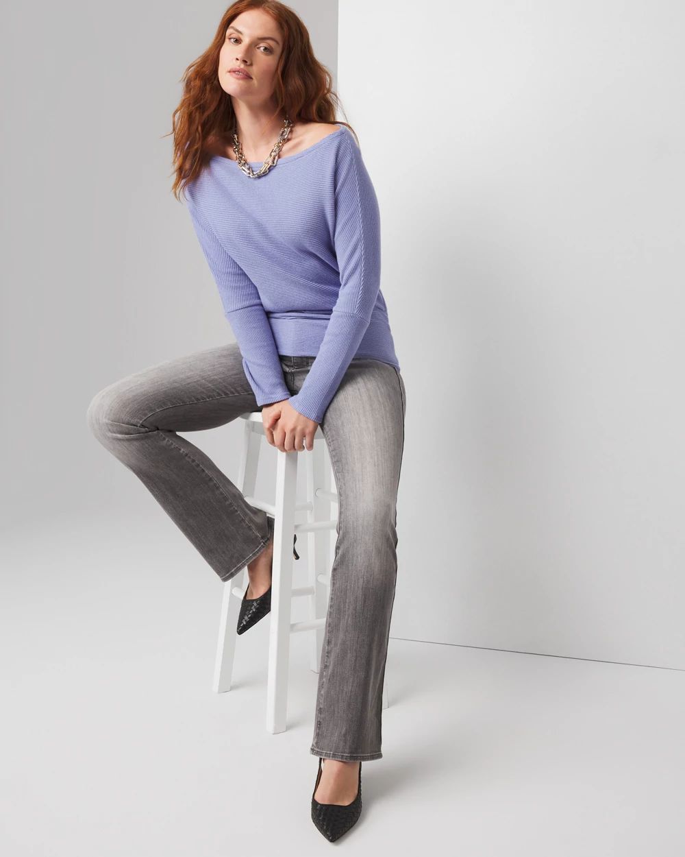Curvy High-Rise Skinny Flare Jeans