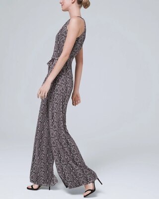 Snake-Print Jumpsuit