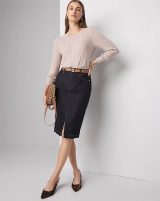 Cashmere Blend Crewneck Sweater click to view larger image.