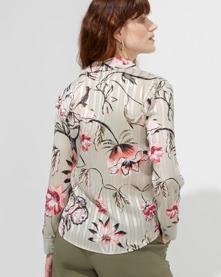 Outlet WHBM Shadow Stripe Shirt