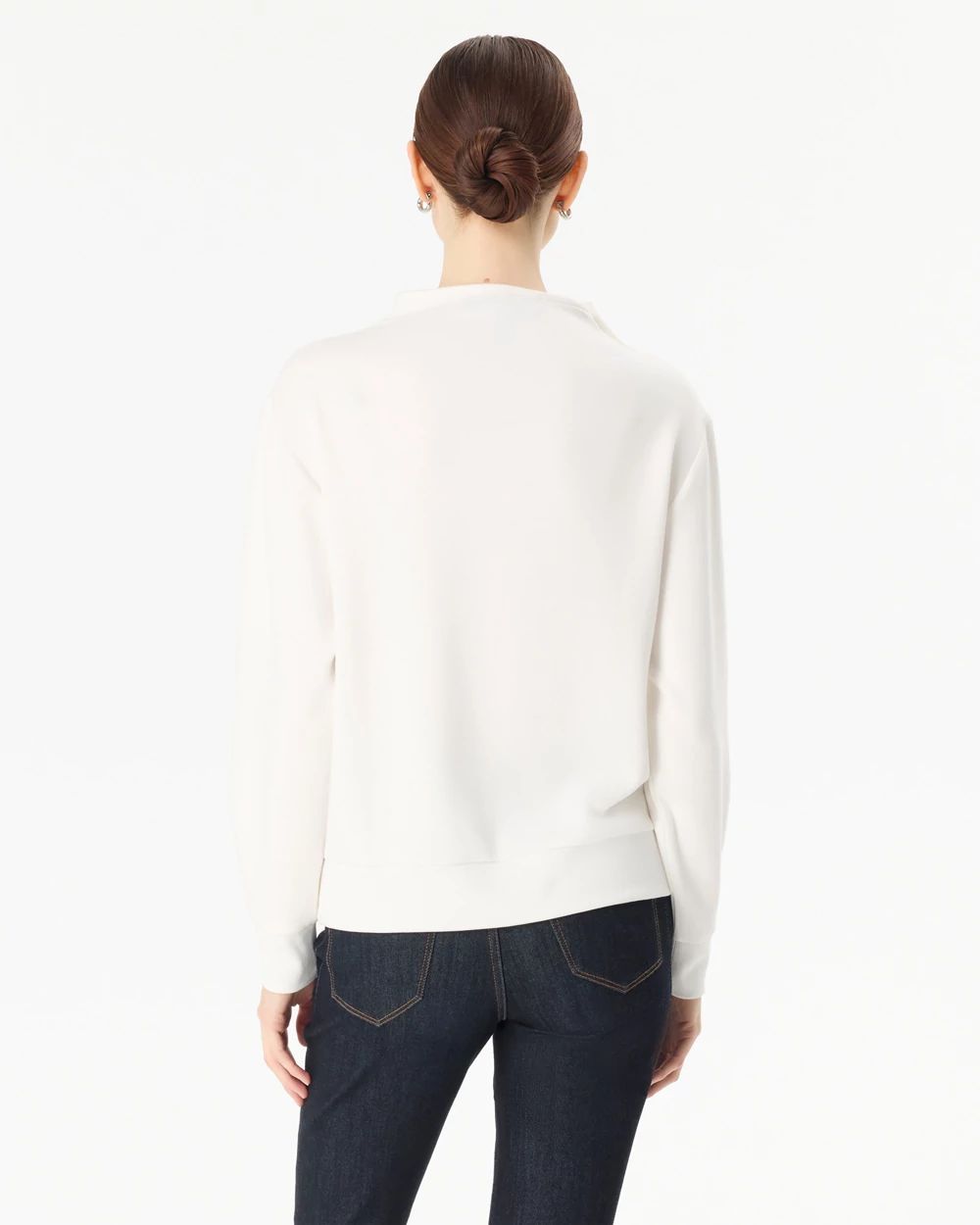 Button Shoulder Pullover Sweater click to view larger image.
