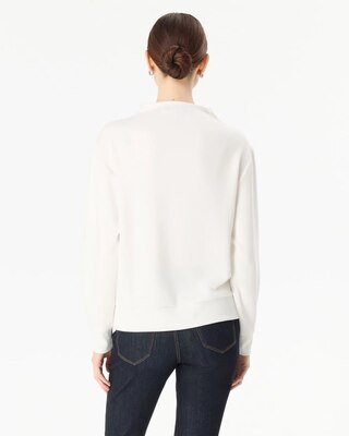 Button Shoulder Pullover Sweater click to view larger image.