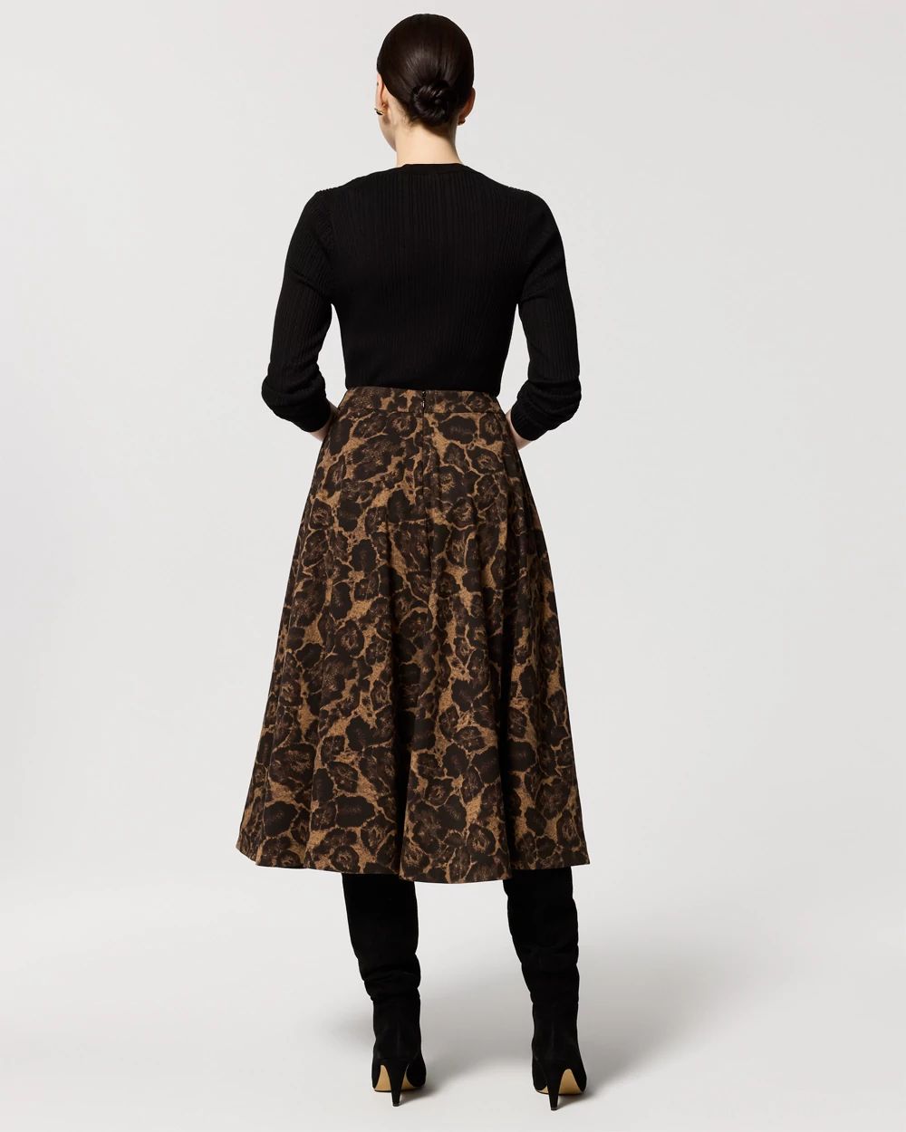 High-Waist Midi Skirt click to view larger image.