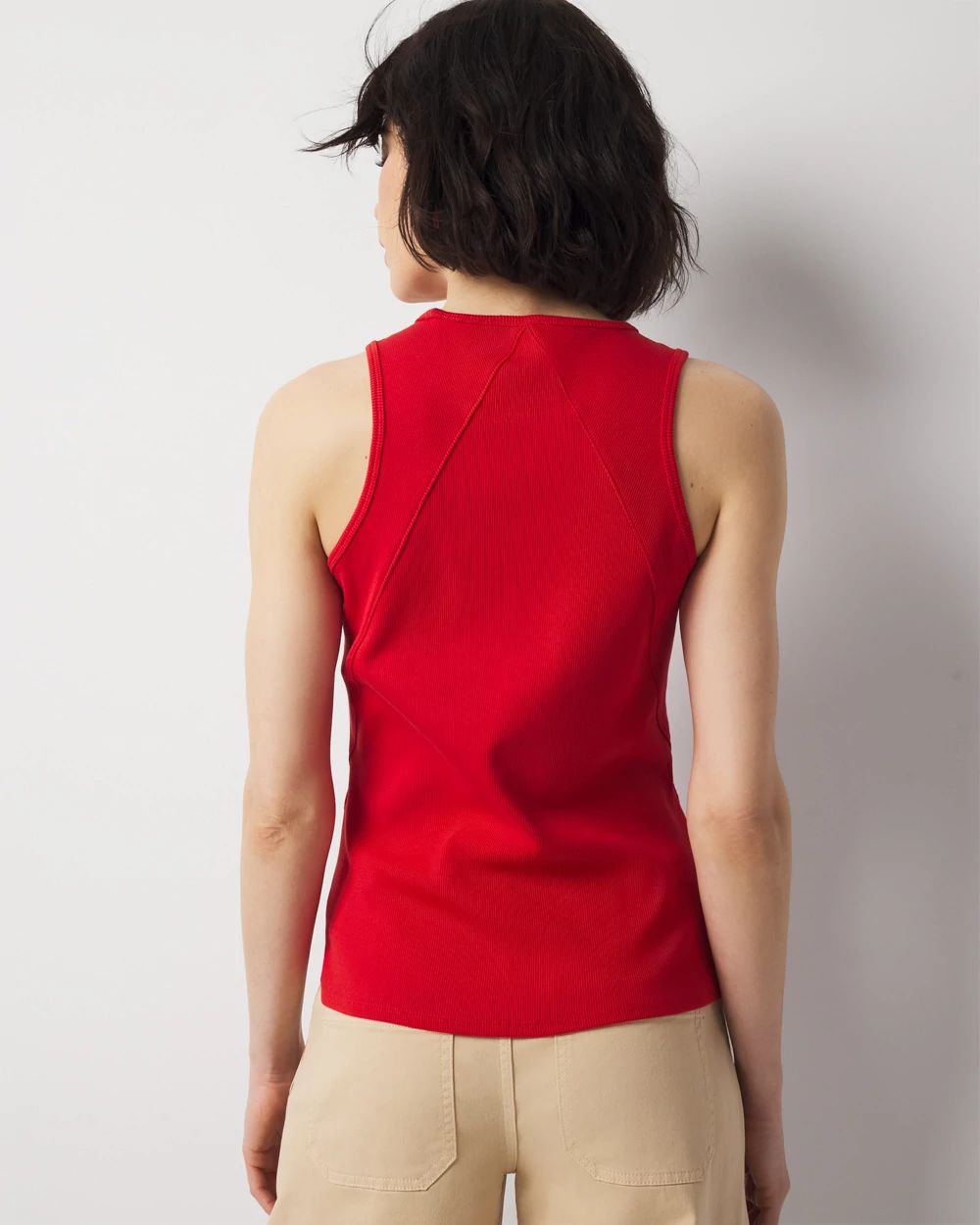 WHBM FORME™ Ribbed Stretch Racer Back Tank
