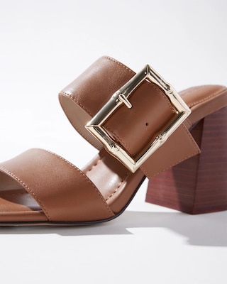 Bamboo Buckle Mid-Heel Sandal click to view larger image.
