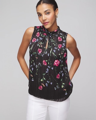 Sleeveless Mockneck Shell Top