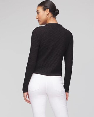 Novelty Stitch Crew Cardigan