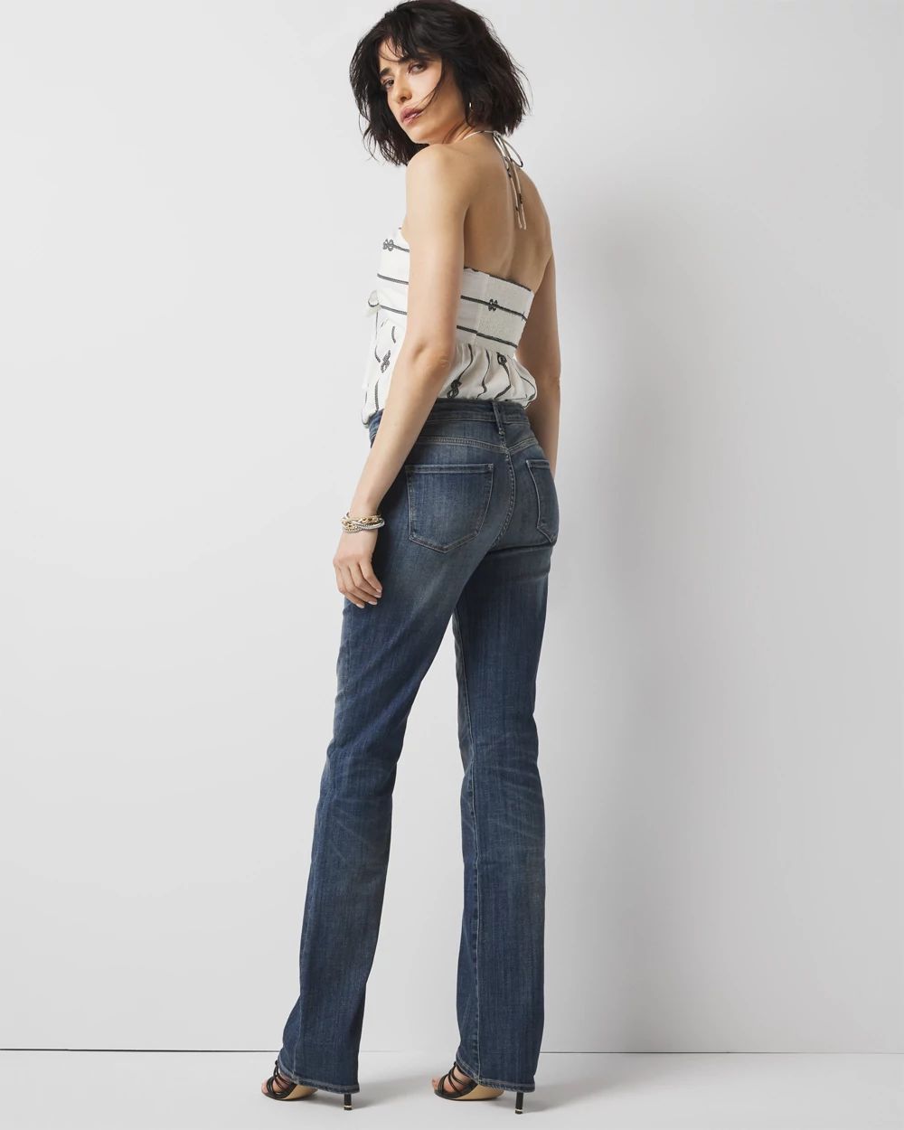 Curvy Mid-Rise Bootcut Jeans click to view larger image.