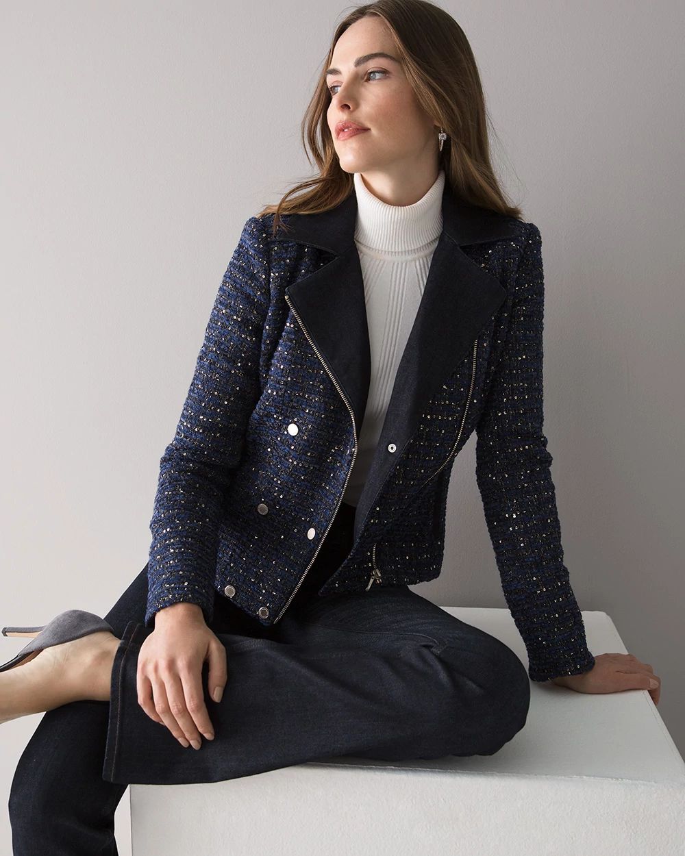 Tweed motorcycle jacket hot sale