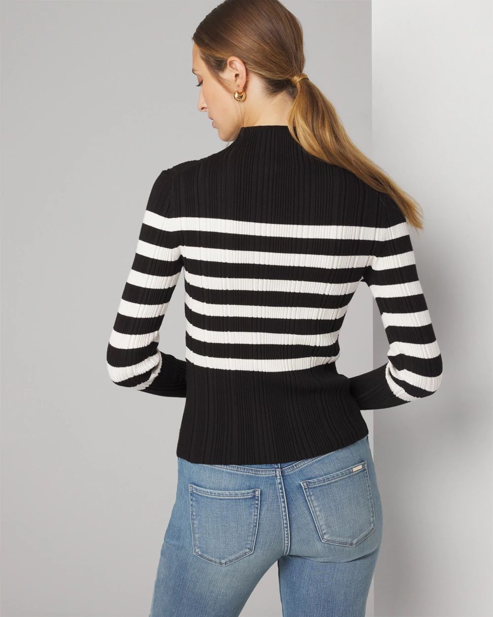 Ribbed Mockneck Sweater click to view larger image.