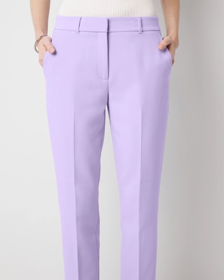 WHBM® Elle Slim Ankle Luxe Double Weave Pants click to view larger image.