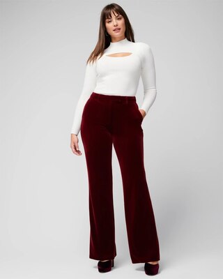 WHBM® Luna Wide Leg Velvet Trousers