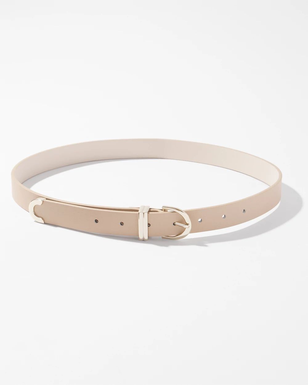 Capped Leather Pant Belt