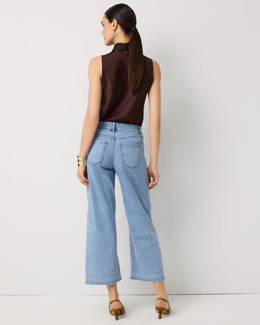 Featherweight High-Rise Wide Leg Cropped Jean