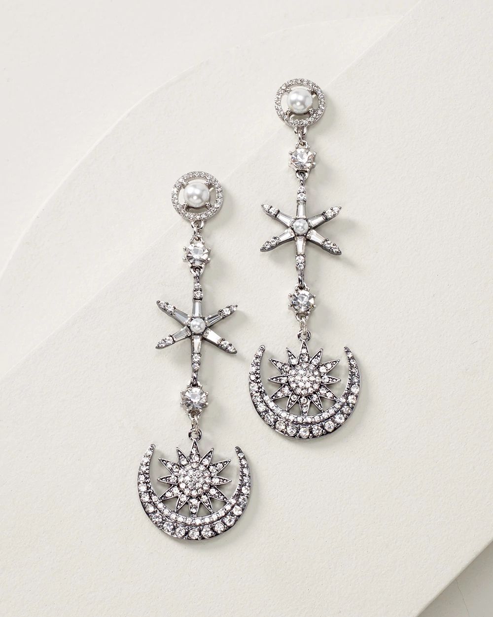Crystal Celestial Linear Earrings click to view larger image.