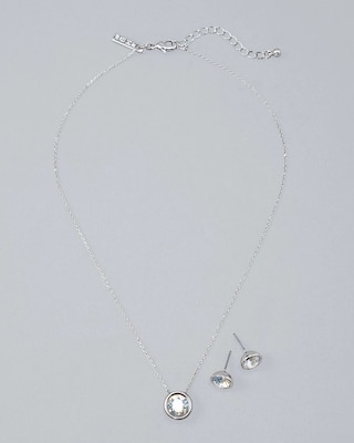 Solitaire Necklace & Earring Set with Crystals from Swarovski®