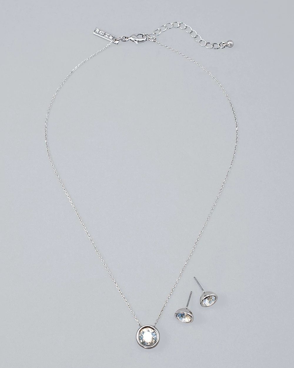 Solitaire Necklace & Earring Set with Crystals from Swarovski®