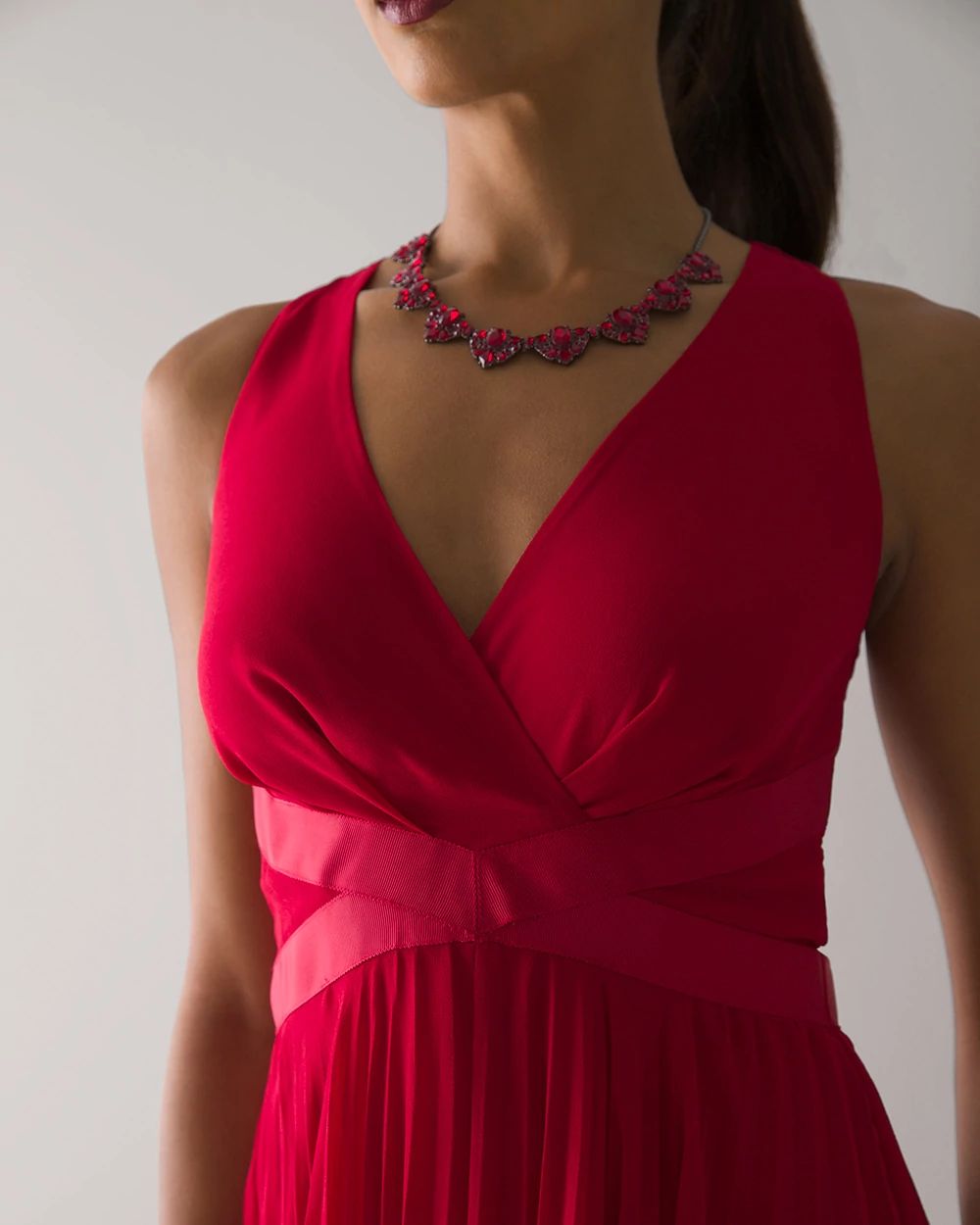 Pleated Midi Dress