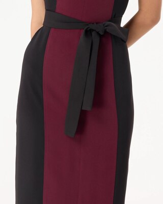 Colorblock V-neck Sheath Dress click to view larger image.