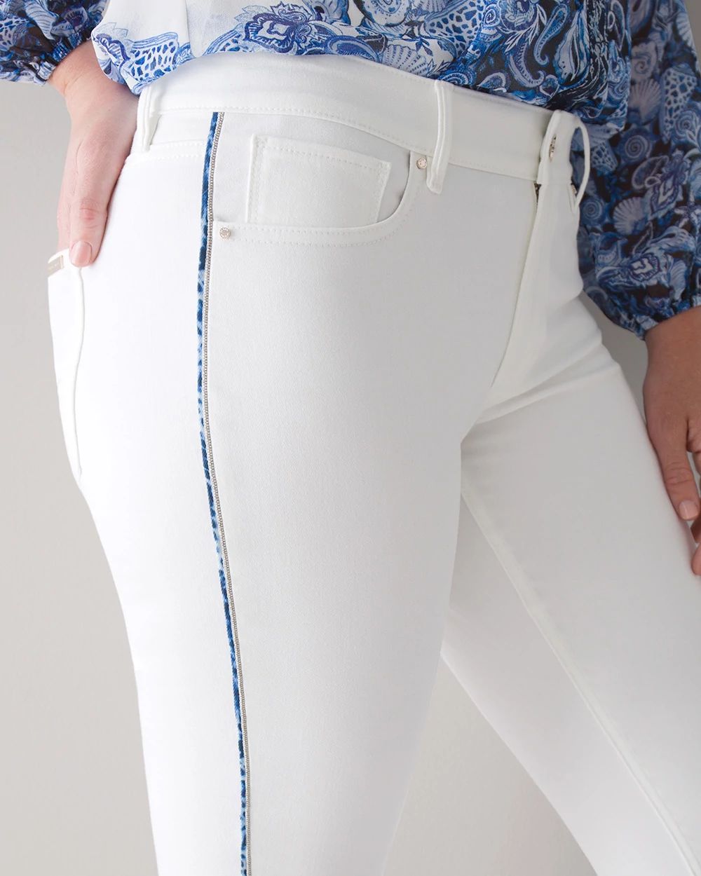 MId-Rise Skinny Ballchain Ankle Jeans click to view larger image.