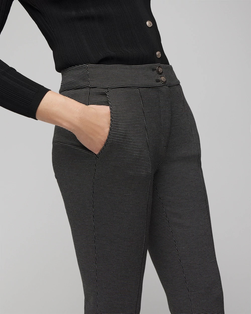 Curvy WHBM® Jolie Button Straight Pant