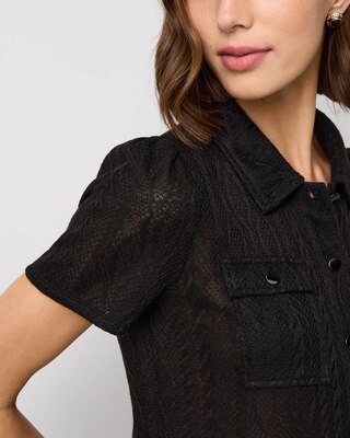Jacquard Short Sleeve Shirt click to view larger image.