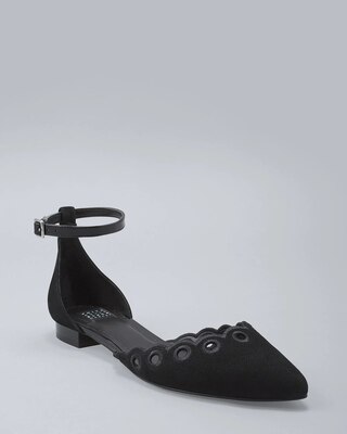 Scalloped Suede Flats