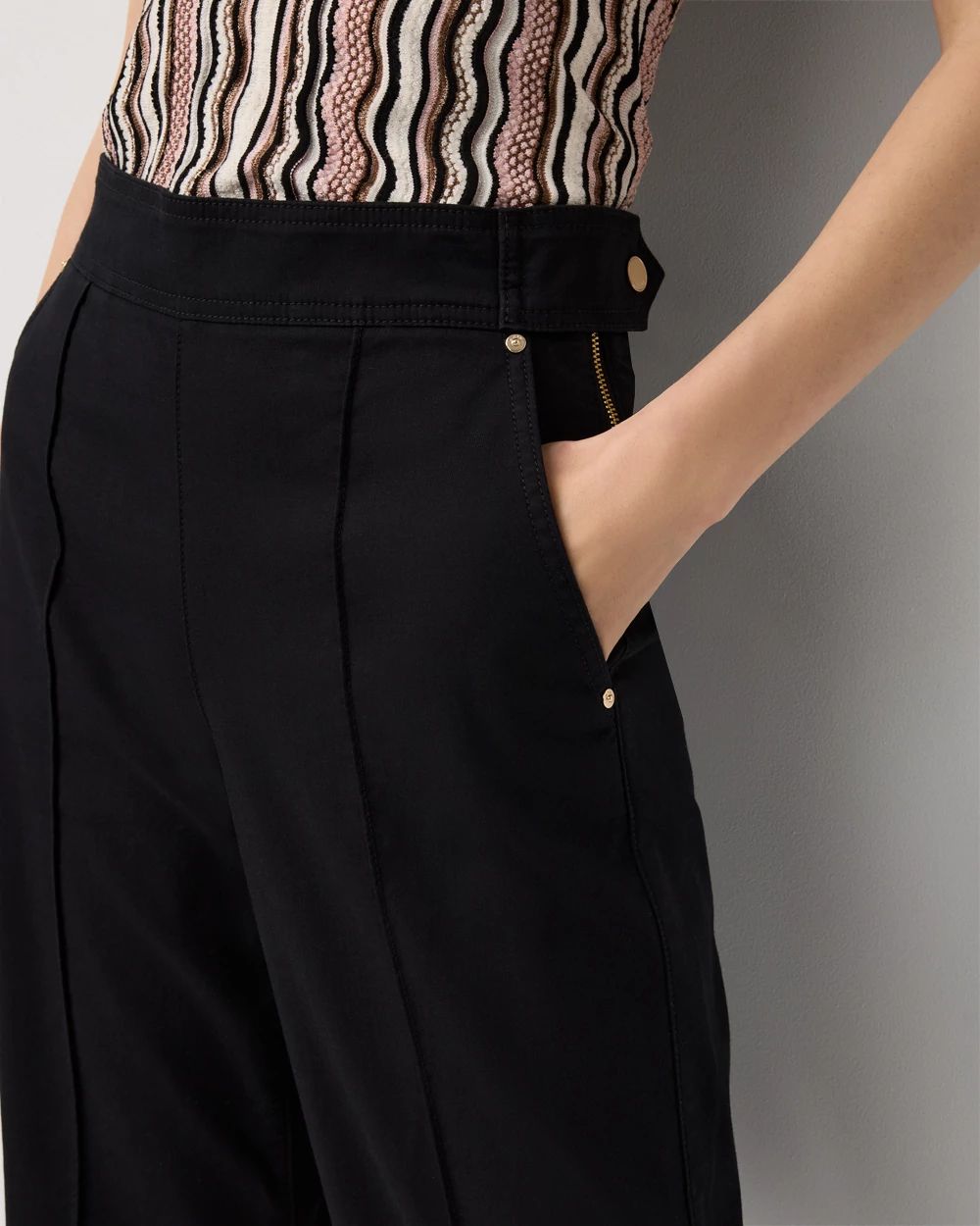 Petite Pret High Rise Wide Leg Crop