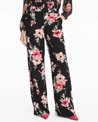 Floral Wide-Leg Pants