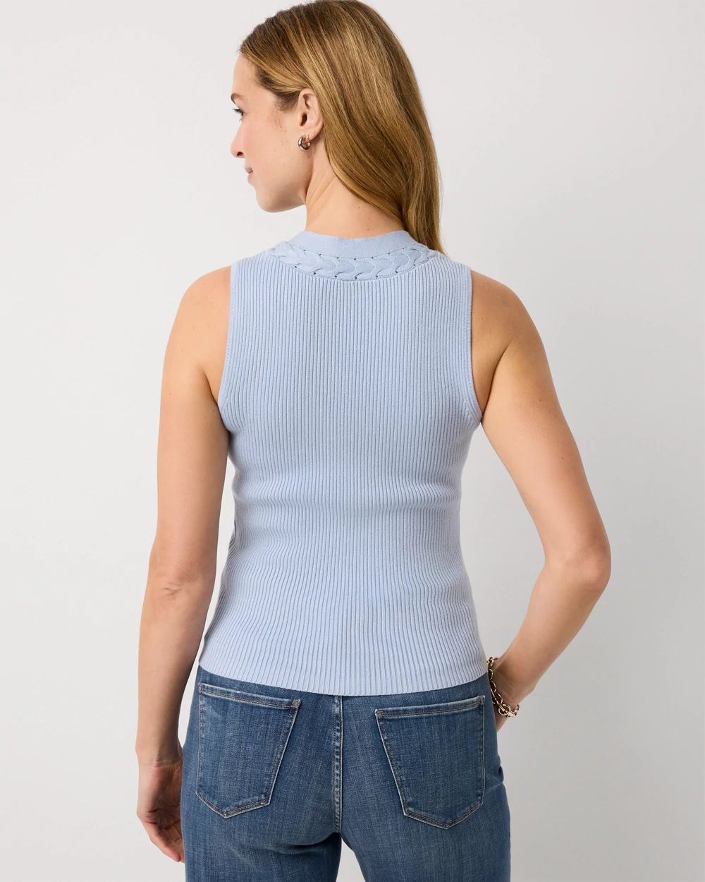 V-neck Knit Tank click to view larger image.