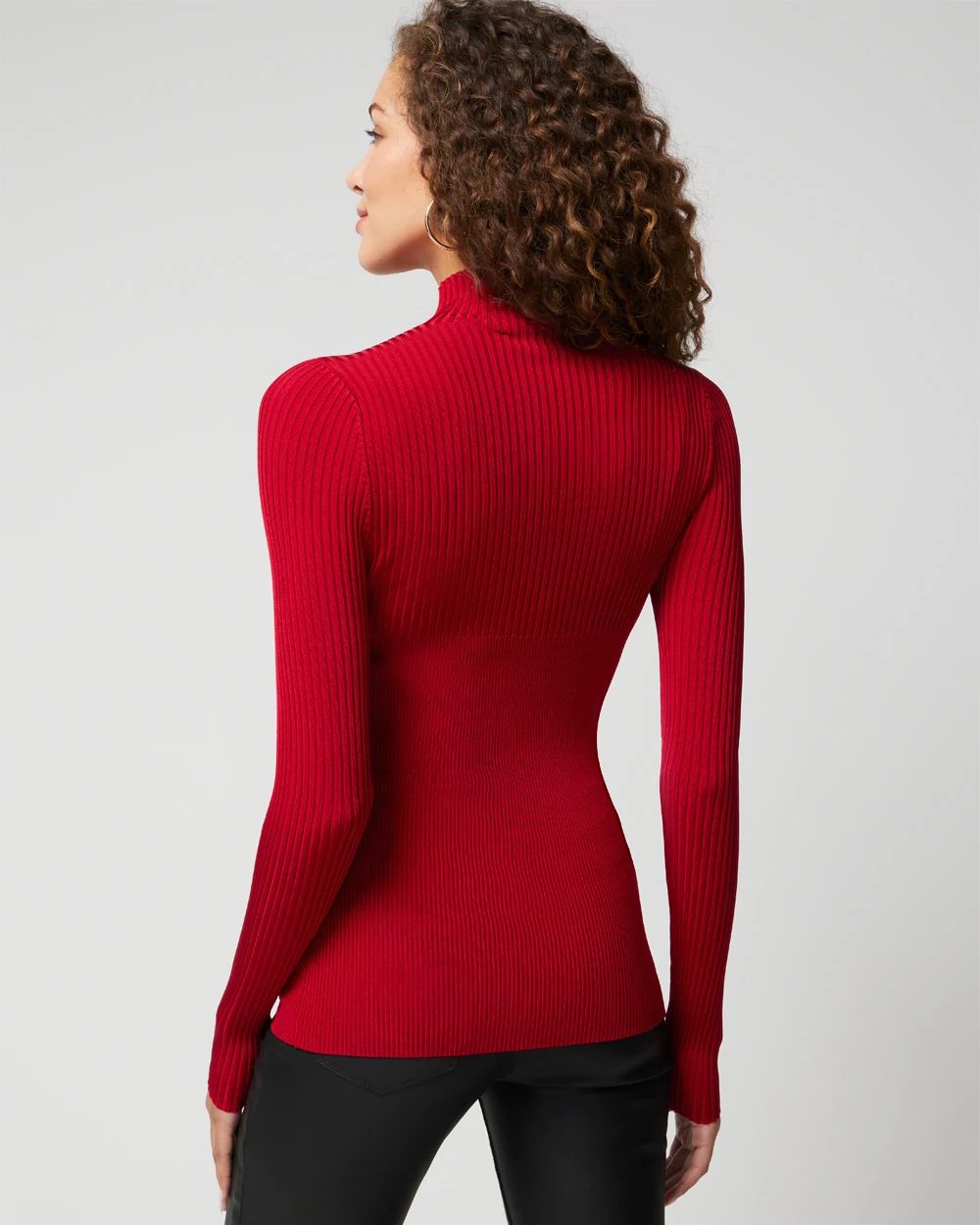 Long Sleeve Cutout Mockneck Top click to view larger image.