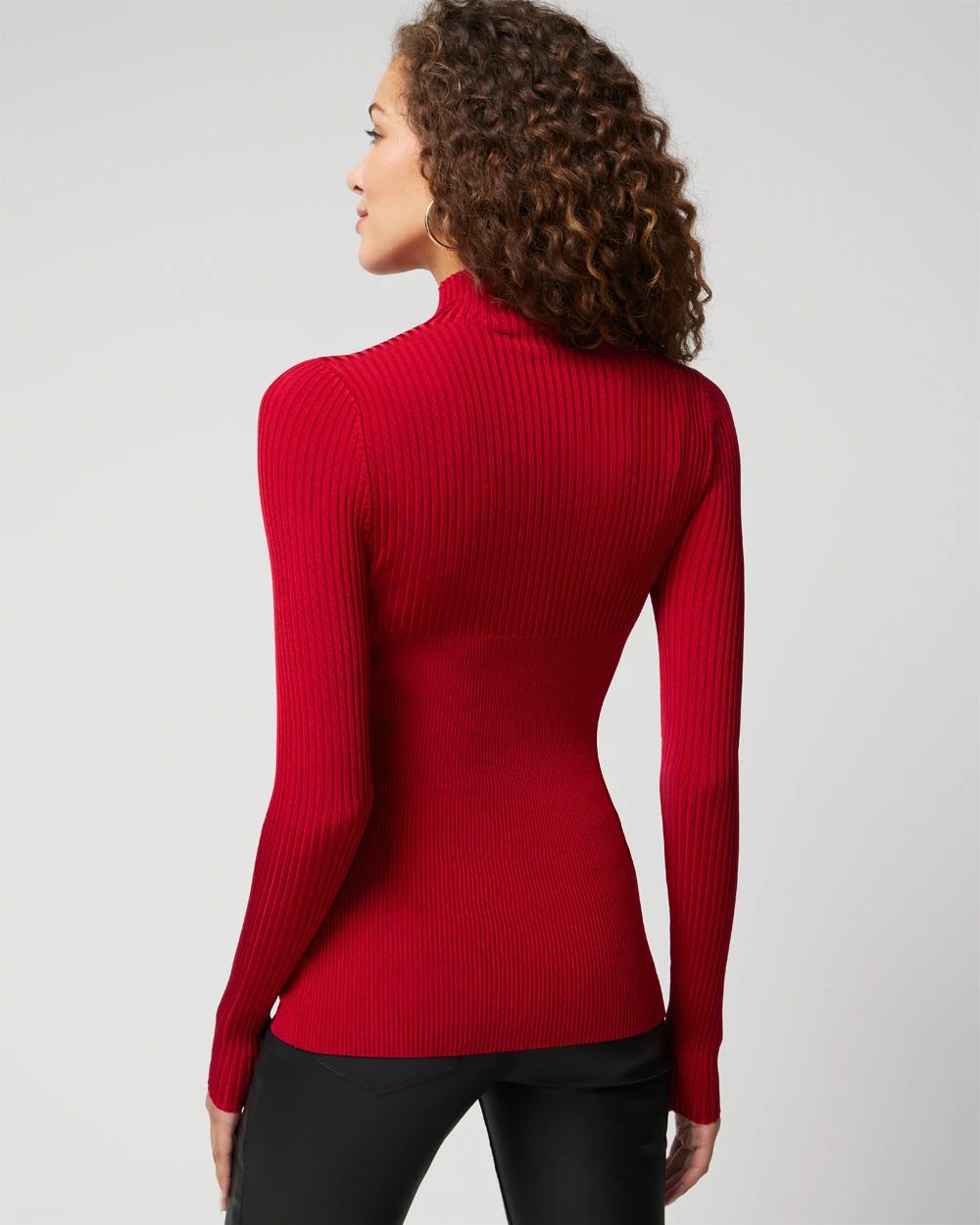 Long Sleeve Cutout Mockneck Top
