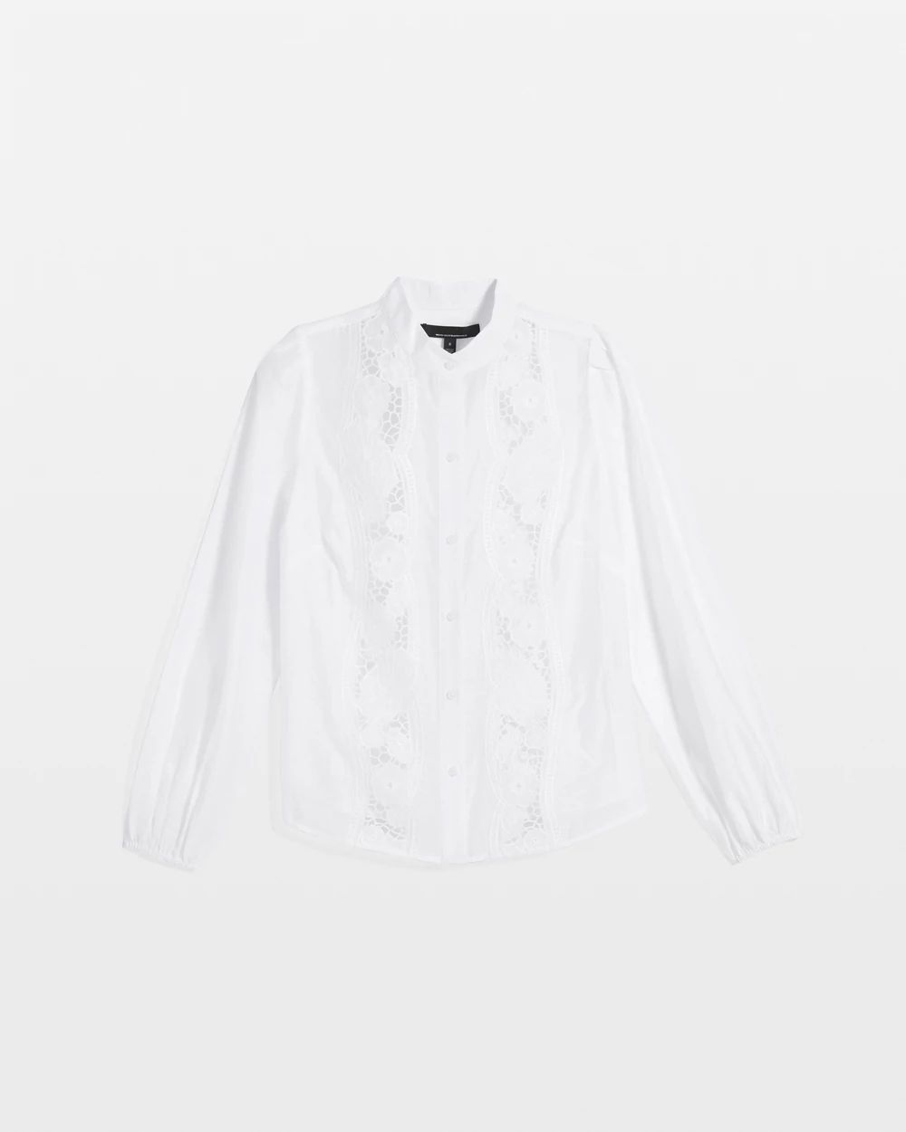 Petite Floral Cutwork Shirt