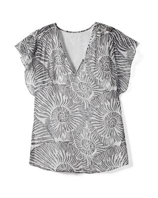 Flutter Sleeve Clip-Dot Top