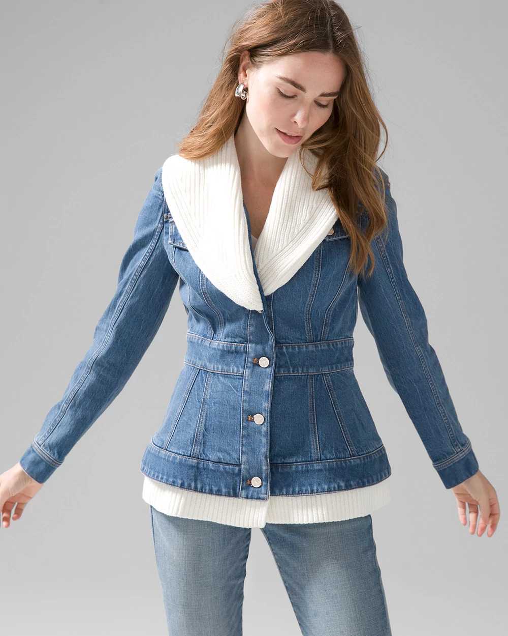 Blanknyc peplum denim sales jacket