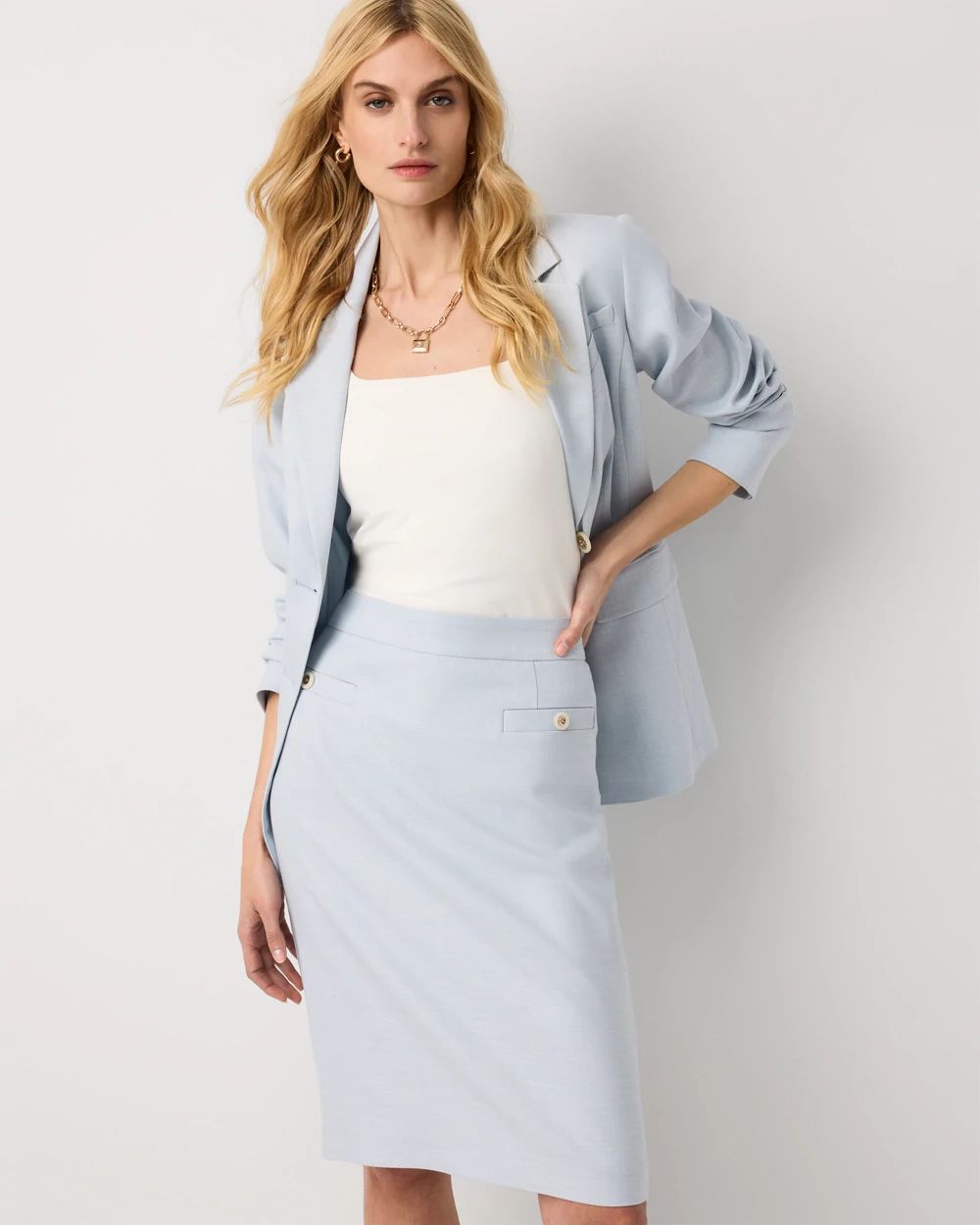 Crosshatch Pencil Skirt