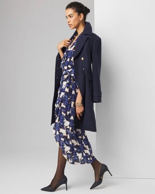 Draped Midi Dress click to view larger image.