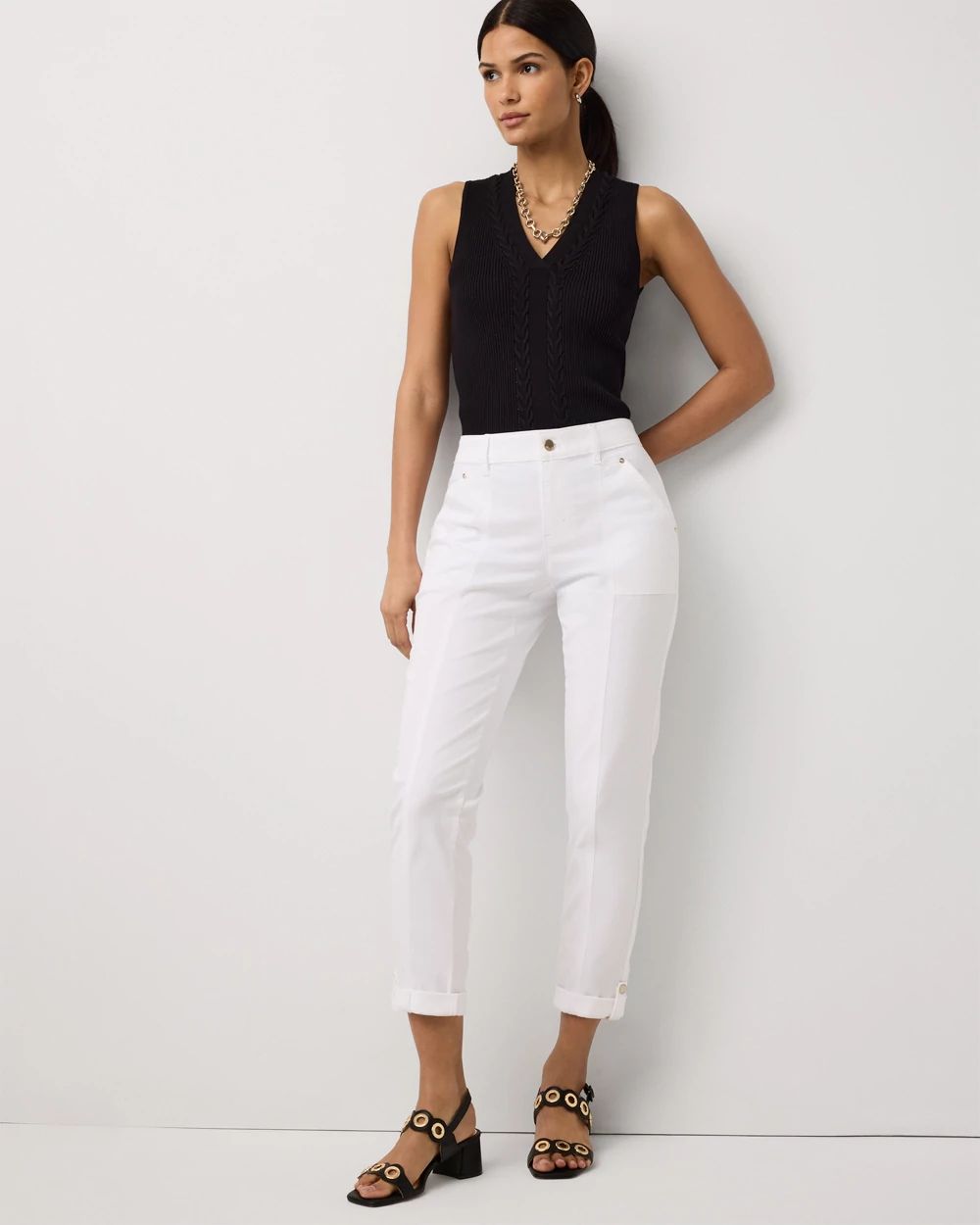 Mid-Rise Pret Crop Pant