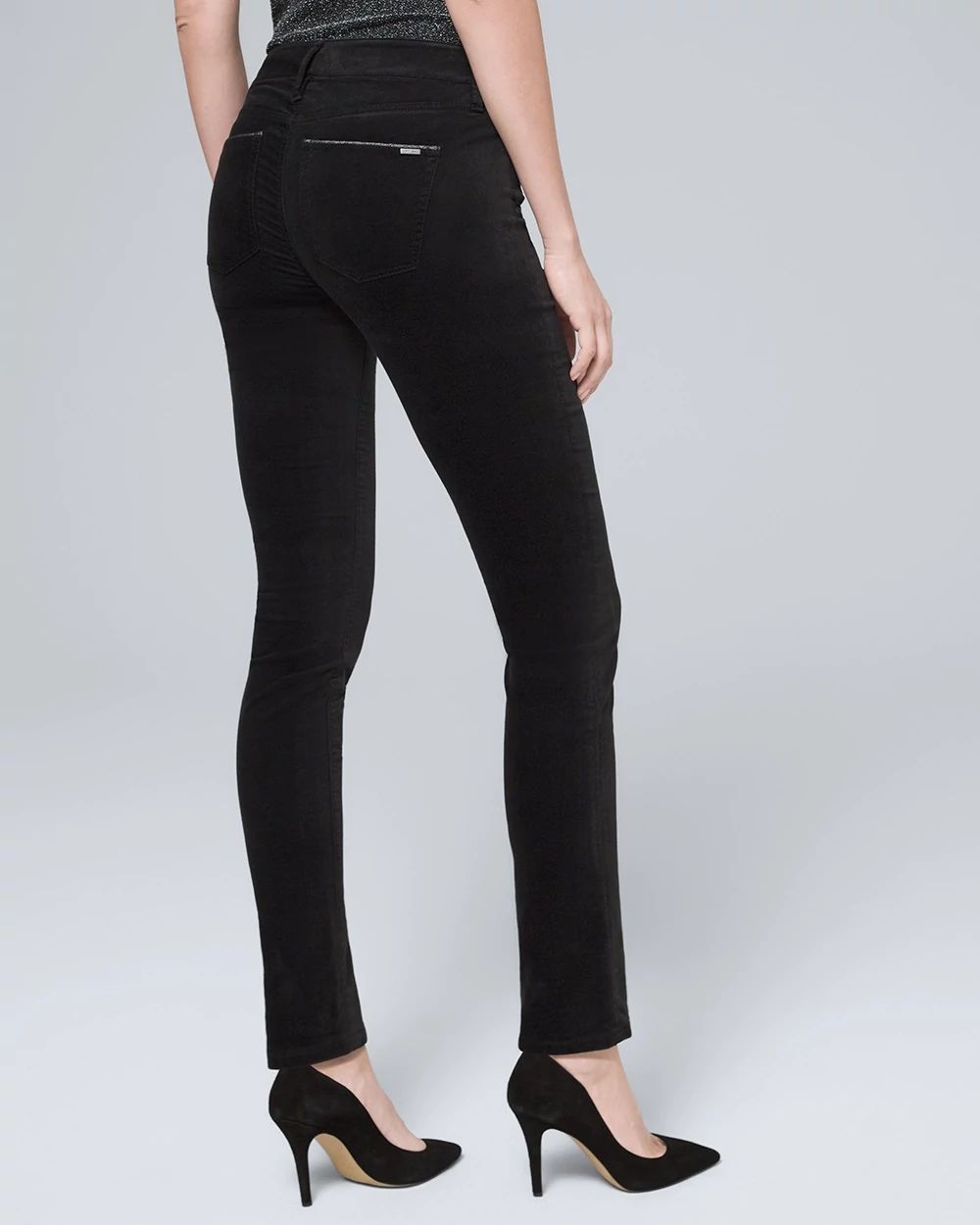 Mid-Rise Velvet Skinny Jeans