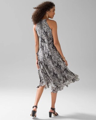 Ruffle Halter Midi Dress