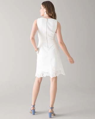 White Denim Fit & Flare Dress click to view larger image.