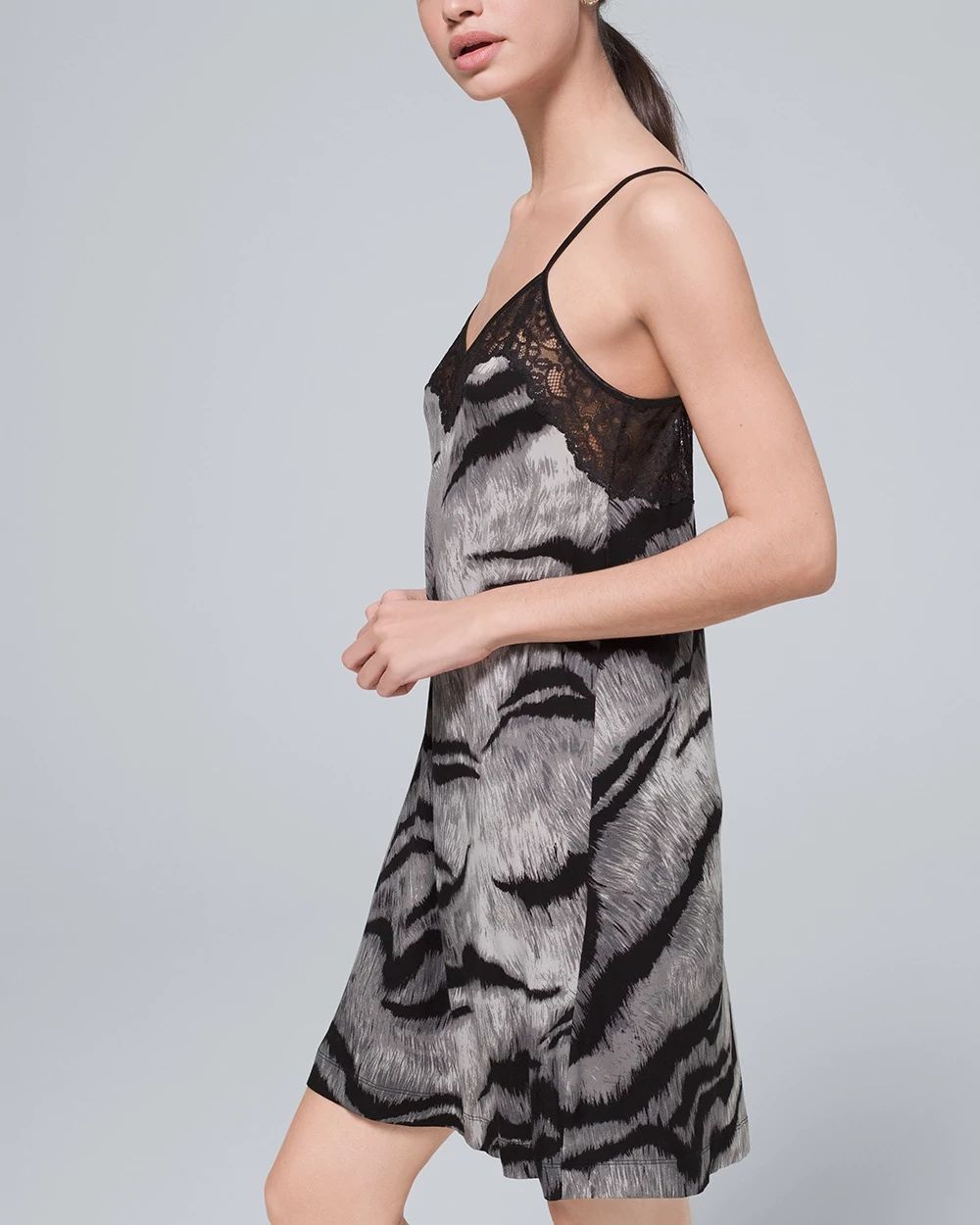 Three Piece Chemise Set with Strappy Back Detail